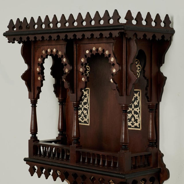 Antique Moroccan Inlaid Wall Bracket or Shelf For Sale - Image 10 of 11