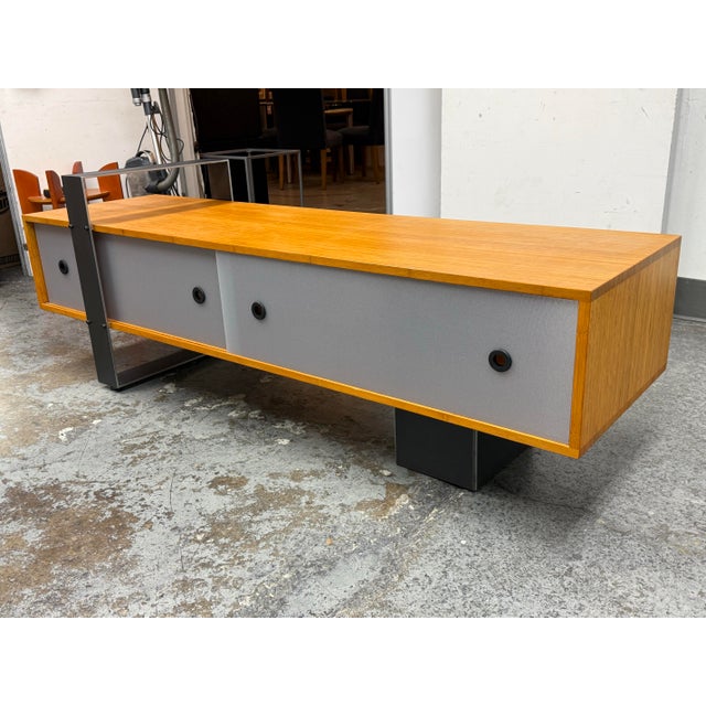 Modern Factory 1 Vertebrae Low Media Console For Sale - Image 3 of 12