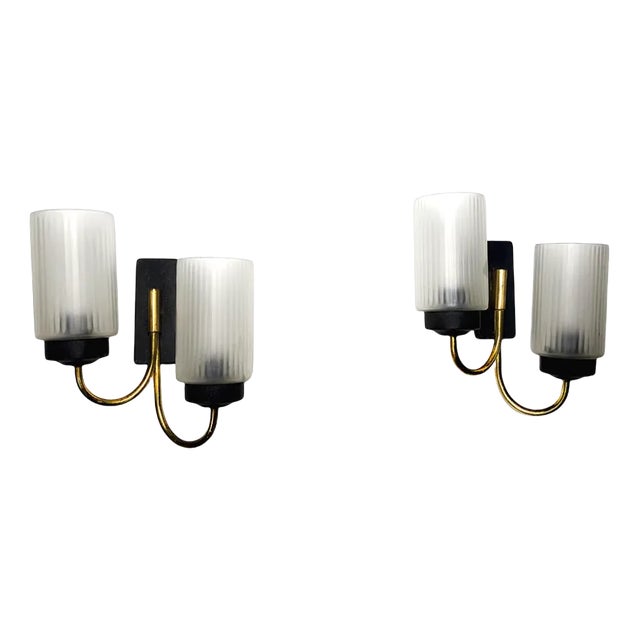 Mid-Century Italian Sconces, Set of 2 For Sale