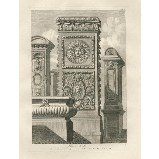 Louis-Pierre Baltard, Louvre Chimney Ornament, 1803, Paper For Sale - Image 3 of 9