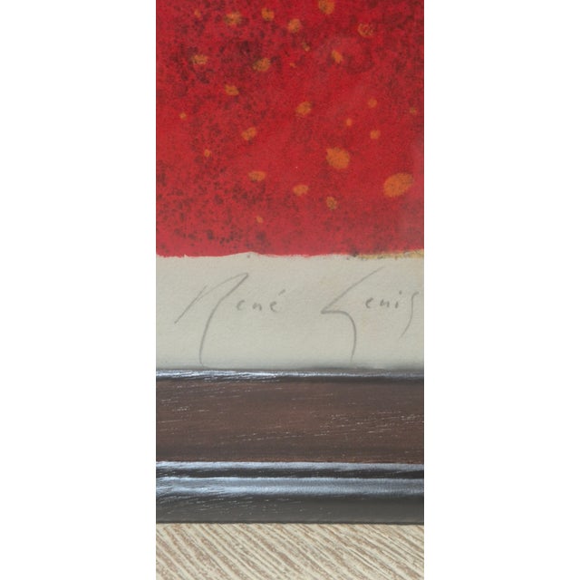 1960s Rene Genis 1960s ~ "Nature Morte Avec Bouteille" Signed & Numbered For Sale - Image 5 of 8