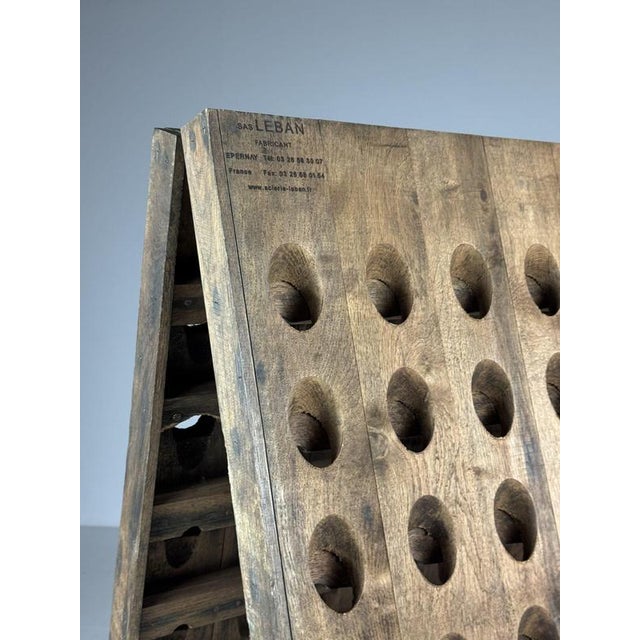 Oak Champagne Wine Rack Pupitre For Sale - Image 13 of 15