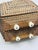 Folk Art Antique Tramp Art Box With Porcelain Feet For Sale - Image 3 of 9