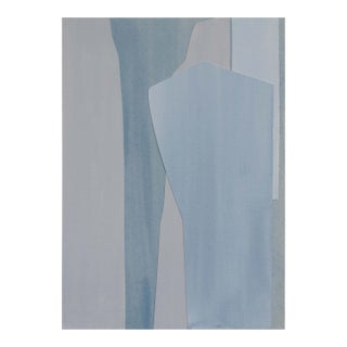 Contemporary Abstract Collage of Watercolored Papers "Synesthésie 112" by Marie De Lignerolles For Sale