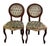 Vintage Victorian Style Mahogany Frame Velvet Tufted Accent Chairs - Pair For Sale - Image 4 of 11