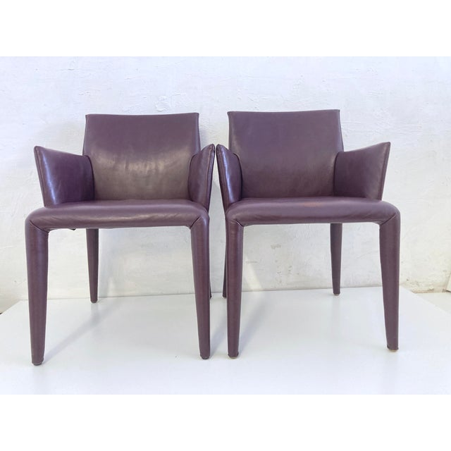 Vol au Vent Armchairs in Leather by Mario Bellini for B&B Italia / C&B Italia, 2000s, Set of 2 For Sale - Image 6 of 12