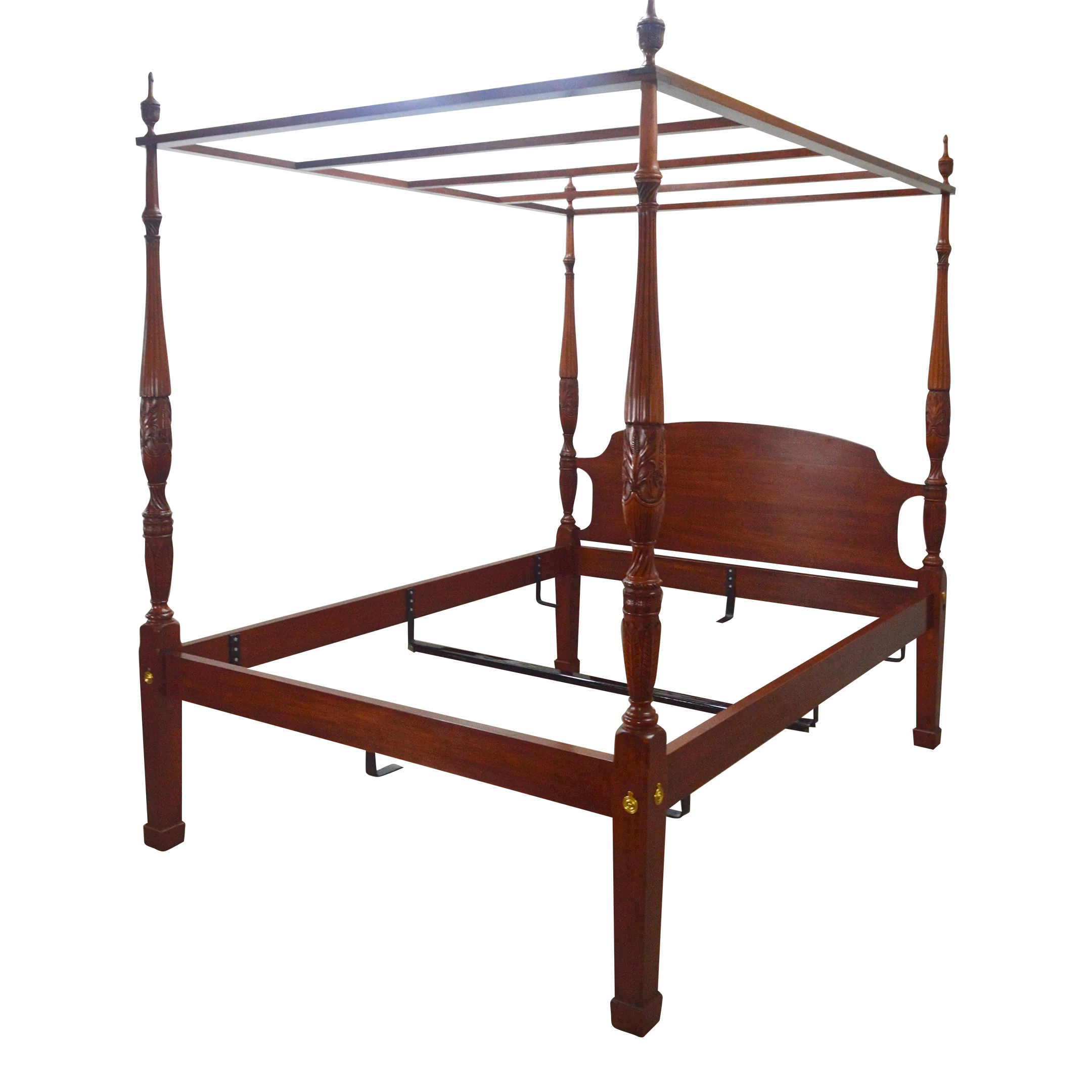 Henkel Harris Queen Cherry Canopy Poster Bed | Chairish