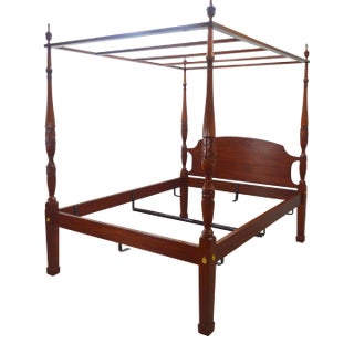 Henkel Harris Queen Cherry Canopy Poster Bed For Sale