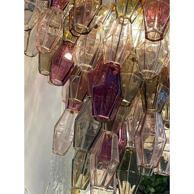 Contemporary Poliedri Murano Glass Chandelier by Simoeng For Sale - Image 3 of 9