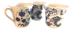 Mid-Century Figgjo Norway Lotte Teacups Cups by Turi Gramstad Oliver--Set of 3
