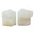 Vintage Brutal Carved White Onyx Stone Pair of Bookends For Sale