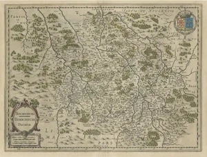 Map of the Bourbonnais Region of France, 1630