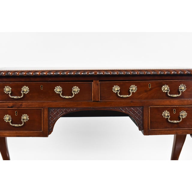 Chippendale Style Mahogany Writing Desk For Sale - Image 4 of 16
