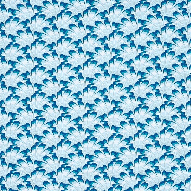 Schumacher X Cristina Buckley Gotham Swing Wallpaper in Royal - 9 Yards For Sale