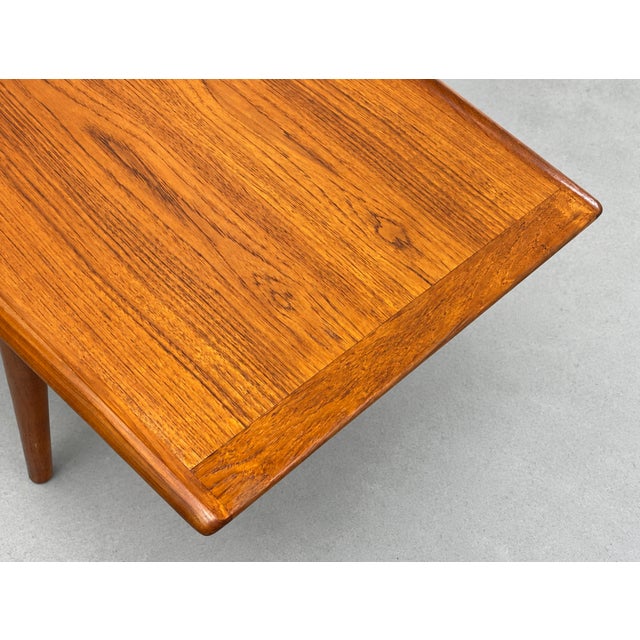 Mid Century Modern Coffee Table by Grete Jalk, C. 1960’s | Upturned Edges & Slatted Magazine Rack For Sale - Image 13 of 13