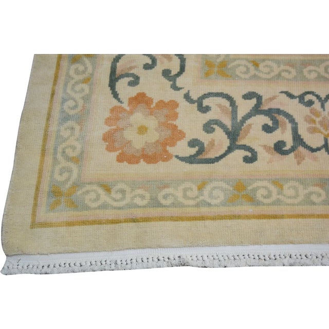 Vintage Chinese Art Deco Hand Knotted Wool Rug, For Sale In New York - Image 6 of 7