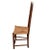 Brown Arts and Crafts Ladder Back Wooden Dining Chair With Natural Woven Seat For Sale - Image 4 of 5