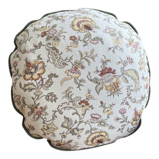 Pierce and Ward Floral Print Round Pillow For Sale