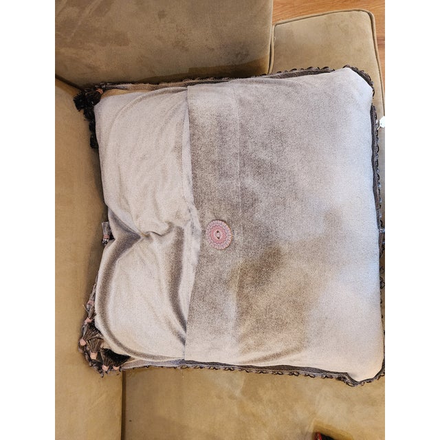 2020s French Toile Euro Down Pillow. Gorgeous! For Sale - Image 5 of 5