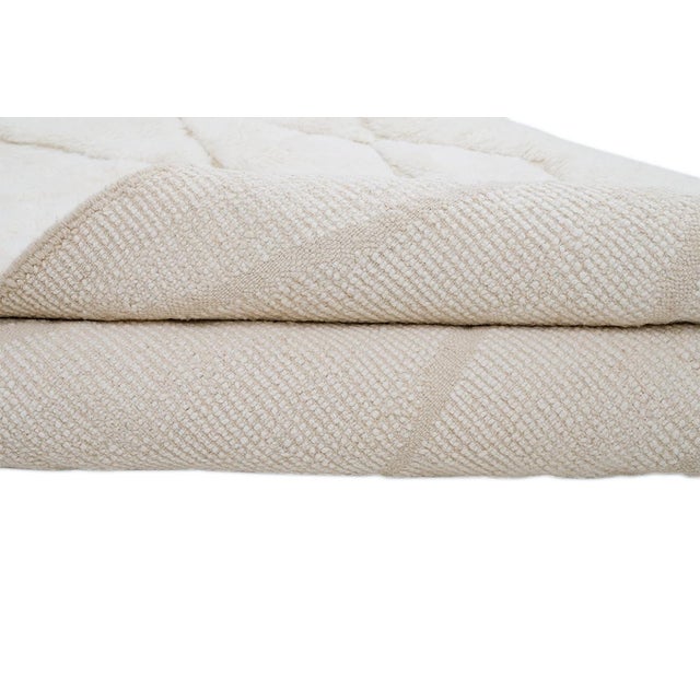 Textile Hand-Knotted Wool Rug by Azele Studio For Sale - Image 7 of 12