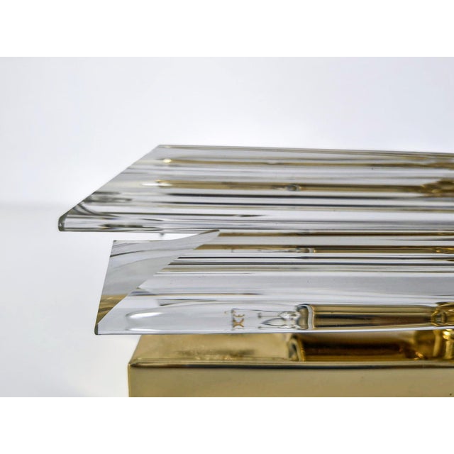 Mid-Century Modern Crystal Glass Wall Sconces, Germany, 1970s, Set of 2 For Sale - Image 13 of 18