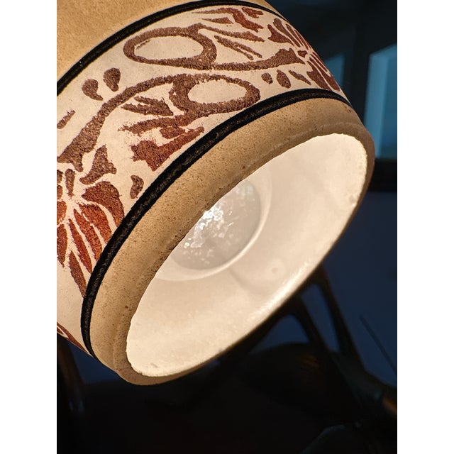 Vintage Arts & Crafts Style Satin Glass Desk Lamp For Sale - Image 4 of 8