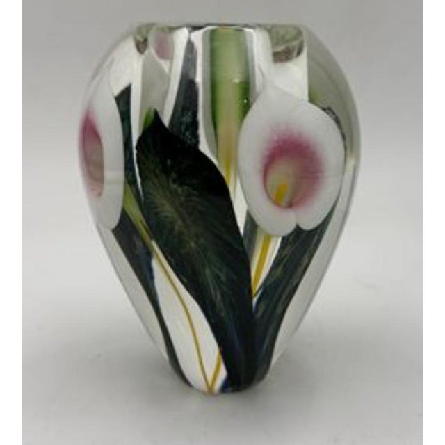 Scott Bayless for Lotton Studios — Exceptional Calla Lily Art Glass Vase, Signed A superb and highly collectible example...