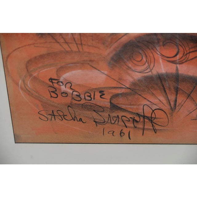 Sascha Brastoff (1918-1993) Original Charcoal Drawing C.1961 For Sale In San Francisco - Image 6 of 9