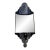 Vintage Tapered 5-Panel Mirrored Metal Toleware Candle Sconce For Sale