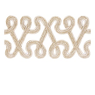 Schumacher Freeform Embroidered Tape In Maize For Sale