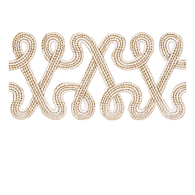 Schumacher Freeform Embroidered Tape In Maize For Sale