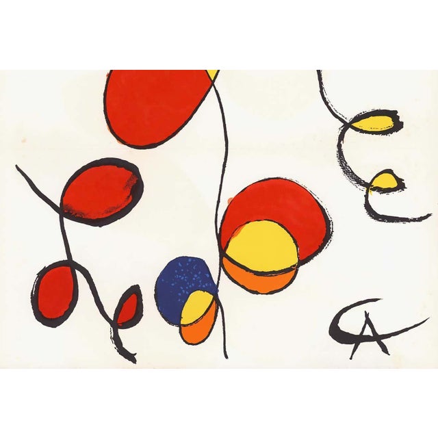 Vintage early 1970s Alexander Calder off-set lithograph Published by Art in America, circa early 1970s. Fold-line as...