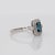 London Blue Topaz Ring With Earth Mined Diamond Accents: Solid 14k Gold, Size 6.75 For Sale In Columbus - Image 6 of 8