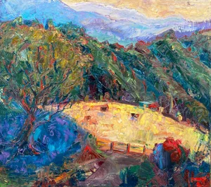 Mt. Diablo Mountain Landscape Expressionist Oil Painting by James Hartman