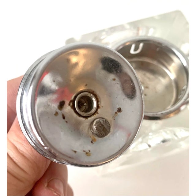 Transparent Vintage Large Square Modern Contemporary Refillable Crystal Table Lighter For Sale - Image 8 of 11