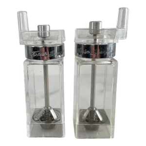 Vintage Spice Swingers Translucent Lucite Salt and Pepper Grinders - a Pair
