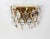 Golden Gilded Brass and Crystal Sconces from Palwa, Germany, 1970s, Set of 2 For Sale - Image 4 of 6