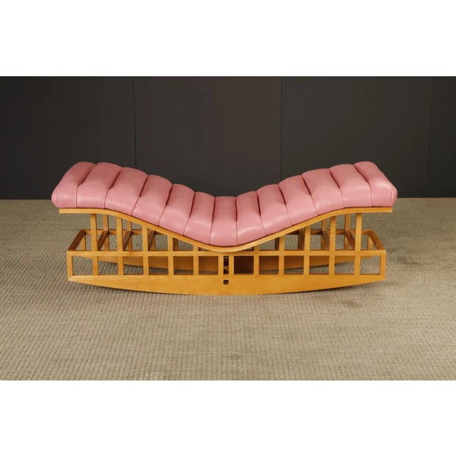 A striking and exceptionally rare rocking chaise designed by Richard Meier for Knoll International (circa 1982), this...