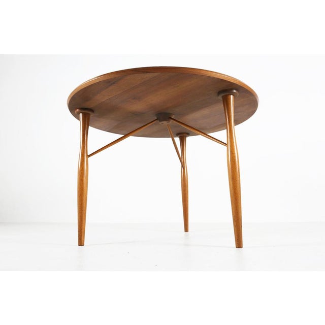Wood Mid-Century Wooden Coffee Table, Belgium, 1950s For Sale - Image 7 of 10