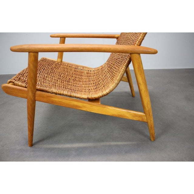 Vintage Rattan Armchair from ULUV, Czechoslovakia, 1960s For Sale - Image 9 of 13