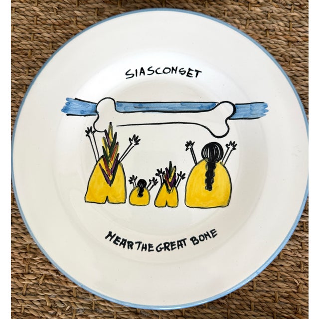 Deruta Set/8 Nantucket Plates Made in Italy For Sale - Image 4 of 12