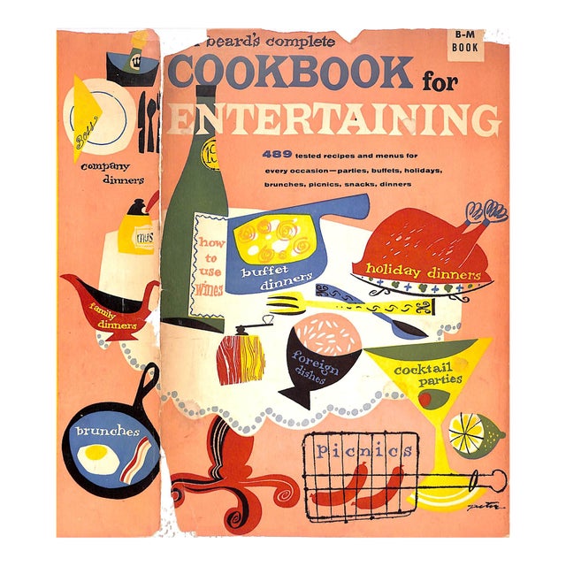 "Cookbook for Entertaining: 489 Tested Recipes and Menus for Every Occasion" 1954 Beard, Jim For Sale