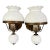 Mid 20th Century Pair of Mid-Century Hobnail Milk Glass Wall Sconces With Brass Hardware Lavery & Co Underwriters Laboratories For Sale