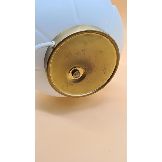 Table Lamp in Ivory White Glass from Peill & Putzler, Germany, 1960s For Sale - Image 6 of 9