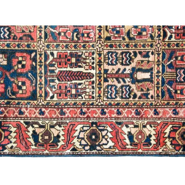 Red Early 20th Century Bakhtiari Rug For Sale - Image 8 of 14