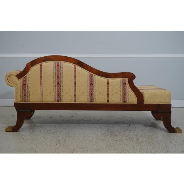 Versace Gigasso Mahogany Empire Style Chaise Recamier For Sale - Image 16 of 18