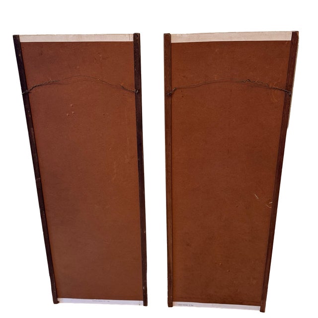 Pair of Mid 20th Century Mixed-Media Peacock & Egret Wall Art Panels For Sale - Image 11 of 11