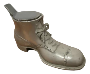 Hob Nail Boot Shaped Inkwell Stand, 1880s