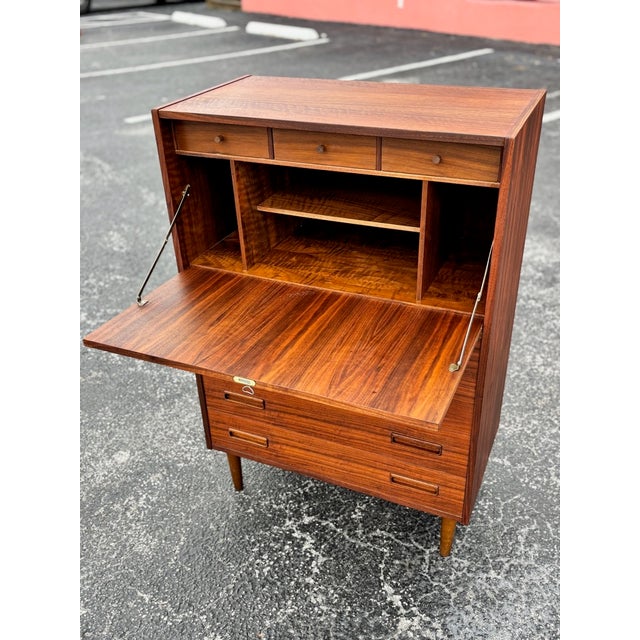 Mid 20th Century Fully-Refinished Danish Teak Secretaire For Sale - Image 11 of 13