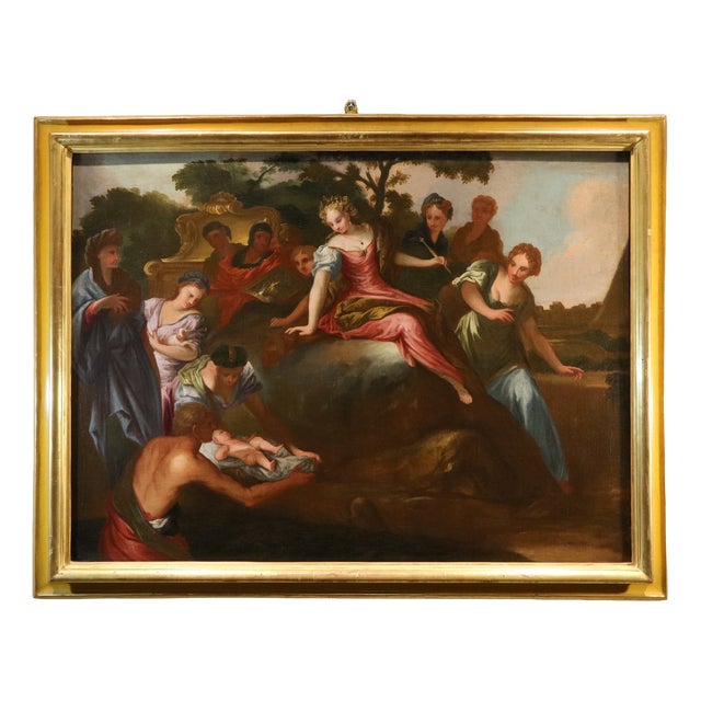 Pier Dandini, The Finding of Moses Landscape, 1680, Oil on Canvas For Sale